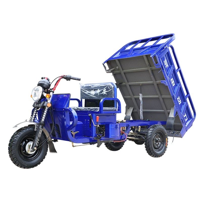 Three-Wheel Motorcycle Gasoline Water-Cooled Dump Agricultural Load-Bearing Axle Tricycle Flat Seat Motorcycle Tricycle